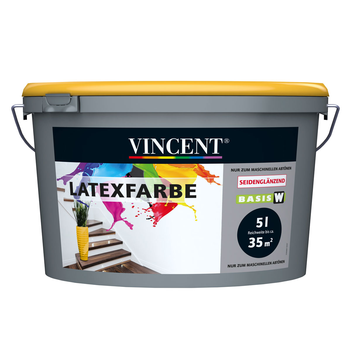 Vincent  Wandfarbe Latexfarbe Mix It seidenglänzend 5 l