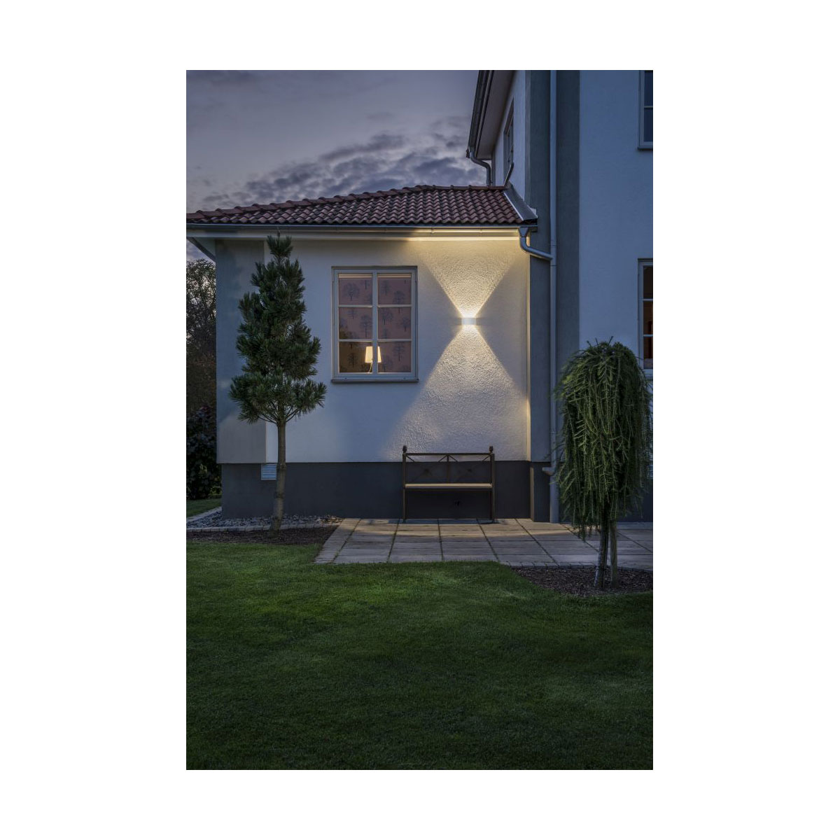 Konstsmide LED-Außenwandleuchte Chieri weiß Bild 2