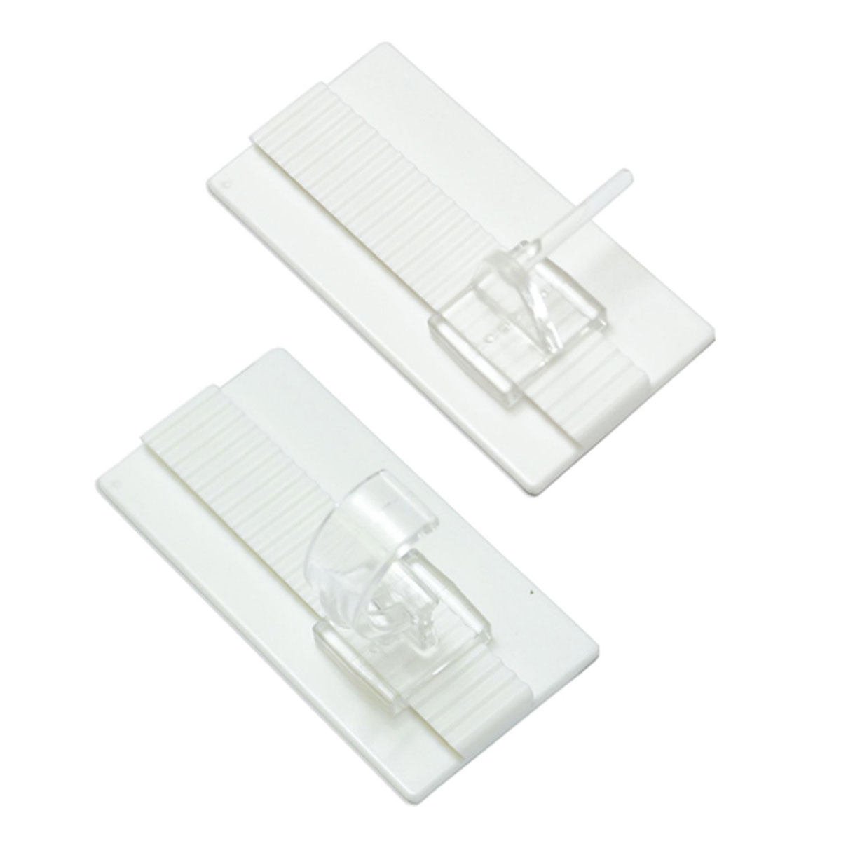 Gardinia Klebehaken Universal für Vitrage- u Cafehausstangen weiß-transparent Bild 1