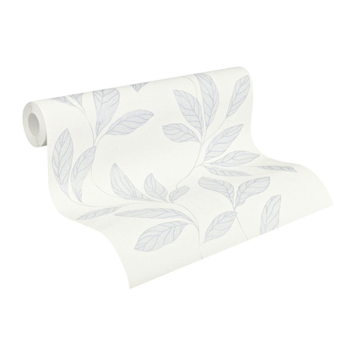 Vliestapete Andiamo Blätter Grau Bild 2