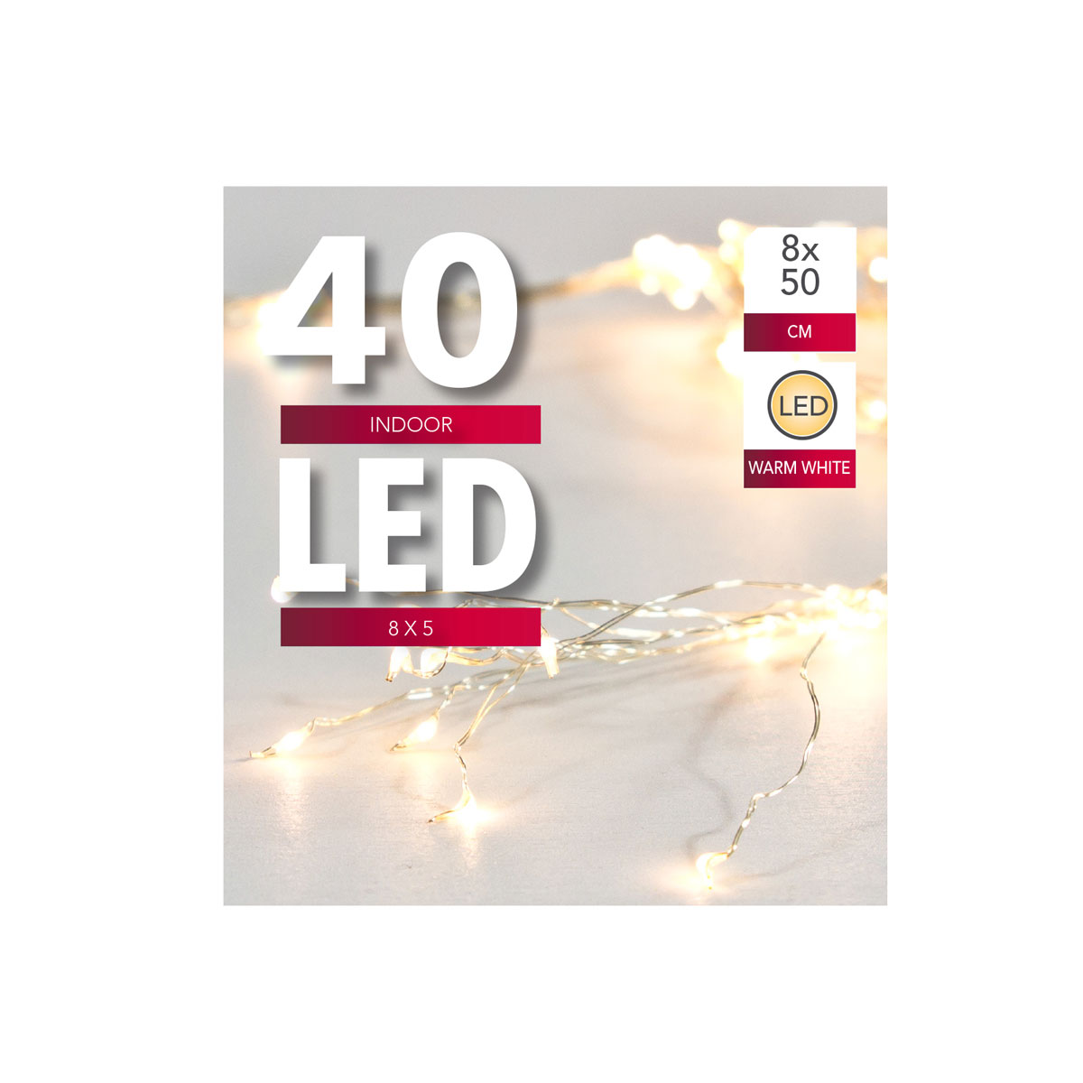 Drahtbeleuchtung 8 x 5 LEDs warmweiß Bild 3