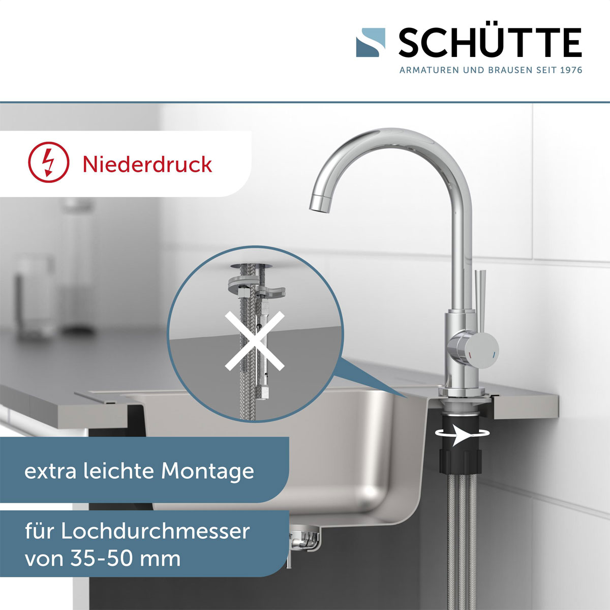 Schütte Küchenarmatur Cornwall Spültischarmatur chrom Bild 9