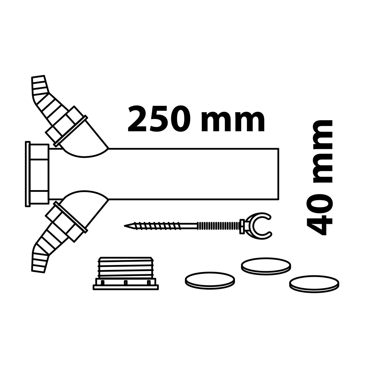 Kirchhoff Siphon-Tauchrohr ECO-SAVE KS 1 1/2" IG x 250 x Durchmesser 40 mm Bild 2