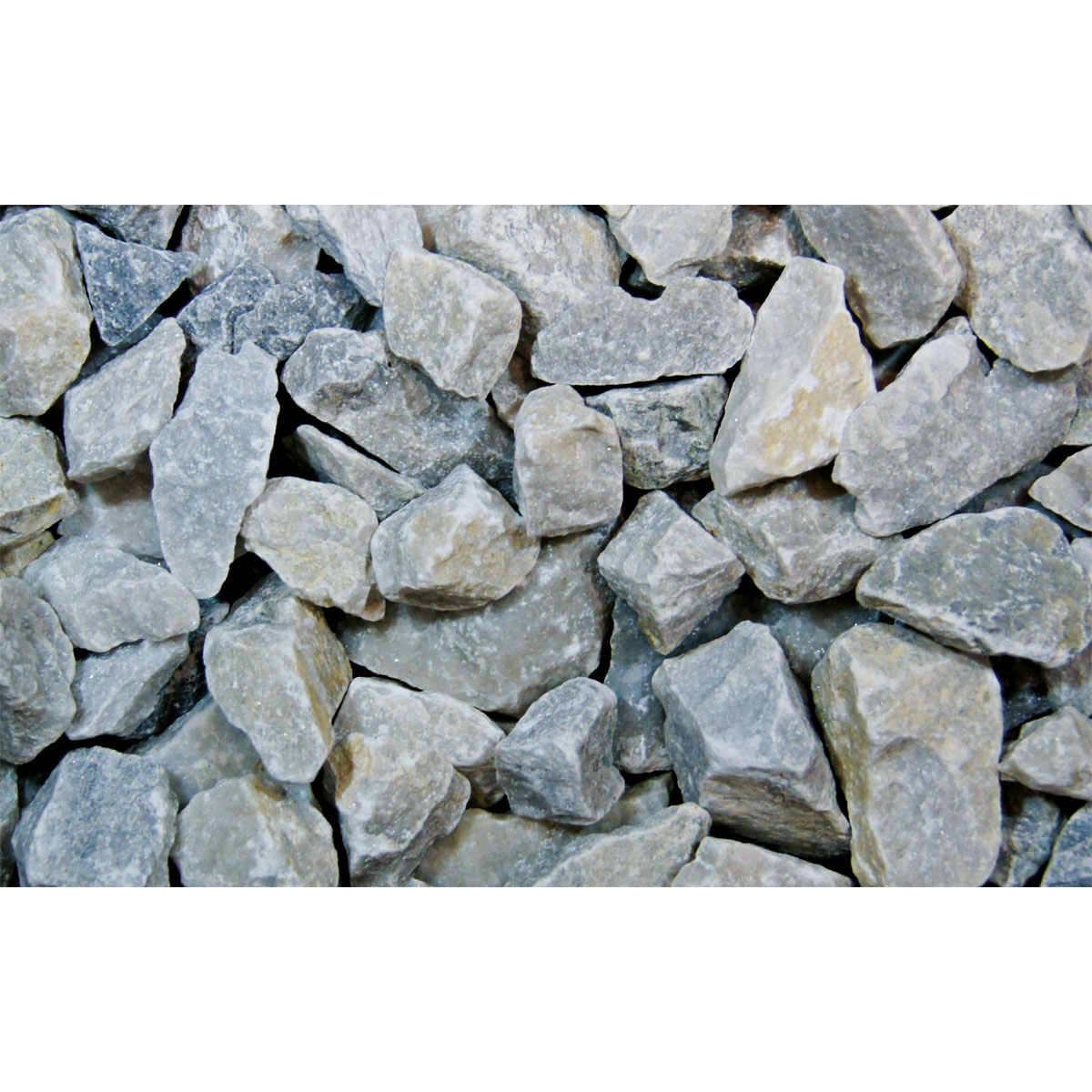 Bruchstein 30-60 mm naturweiß 25 kg