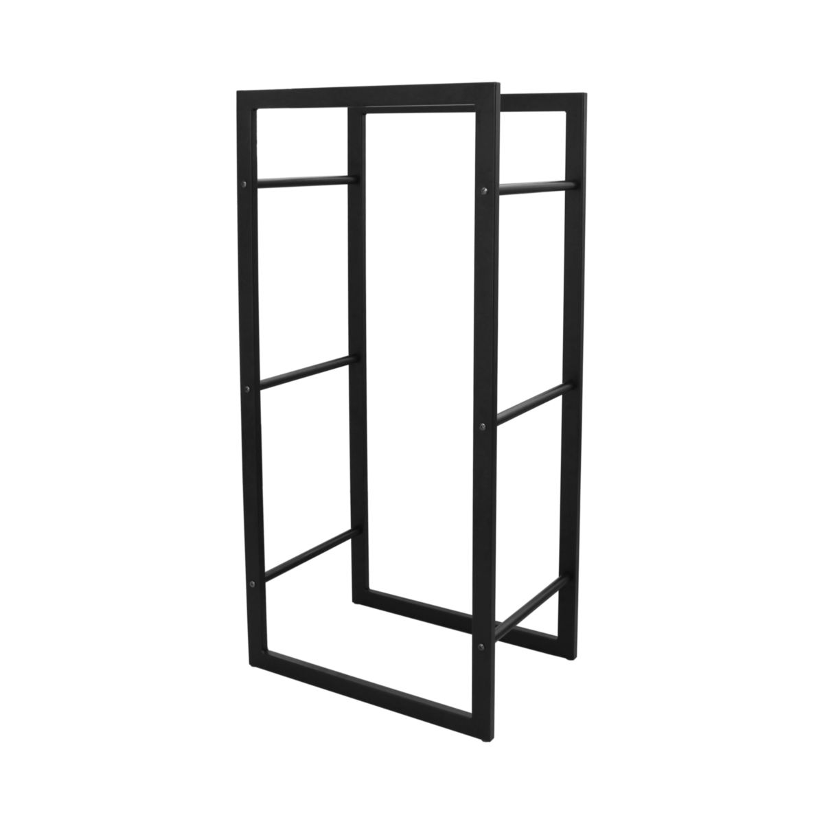 MyFireTool Kaminholzhalter Schwarz Pulverbeschichtet L45xB30xH96cm Bild 1