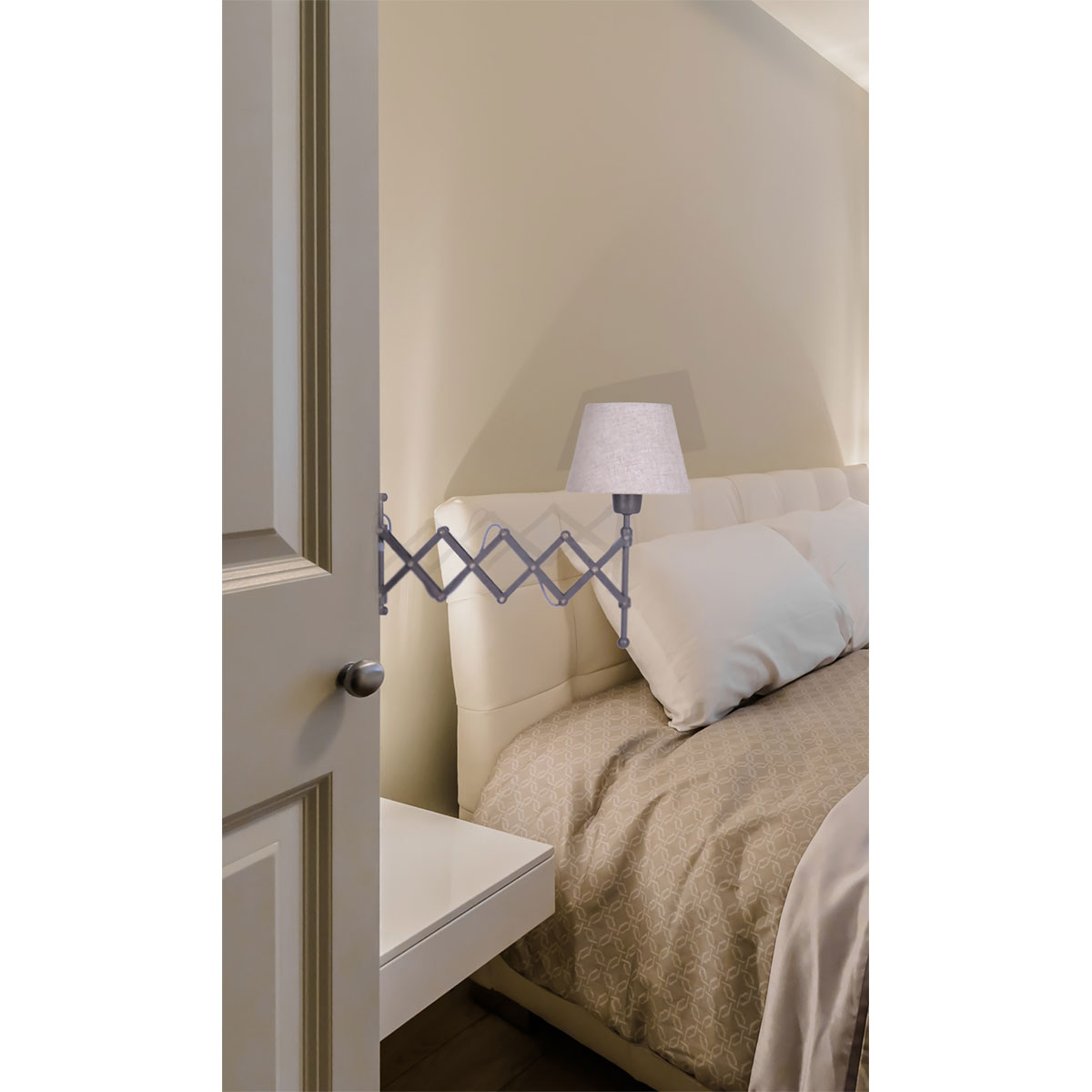 näve  Wandleuchte Adrienne braun Textil Bild 3