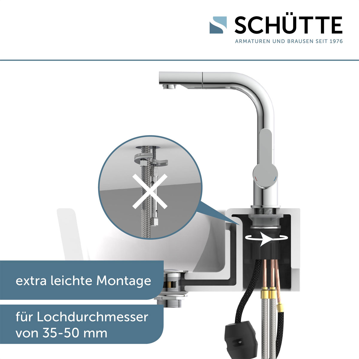 Schütte  Waschtischarmatur „London“ chrom  Bild 7