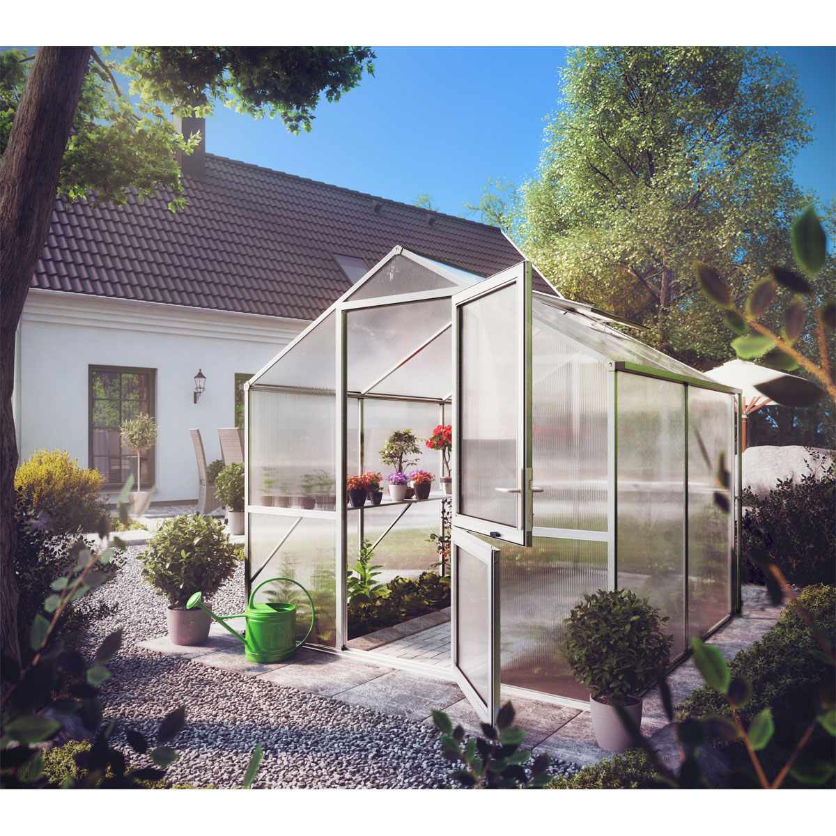 KGT Gewächshaus Rose II 5m² silber