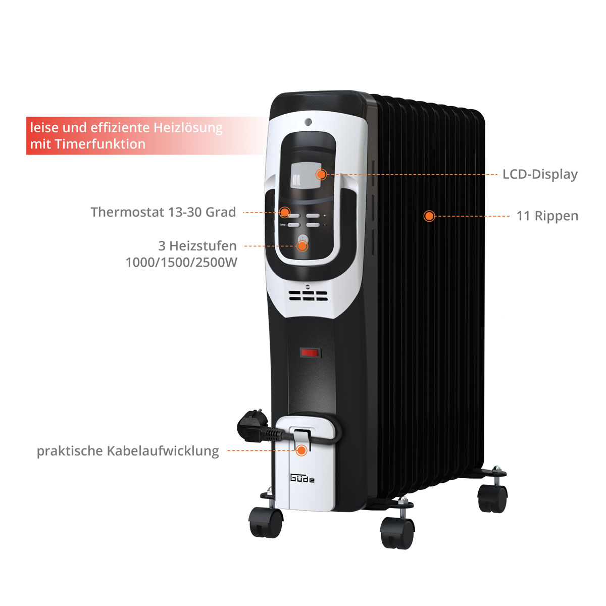 Güde Ölradiator 11 Rippen 2.500 W Bild 4