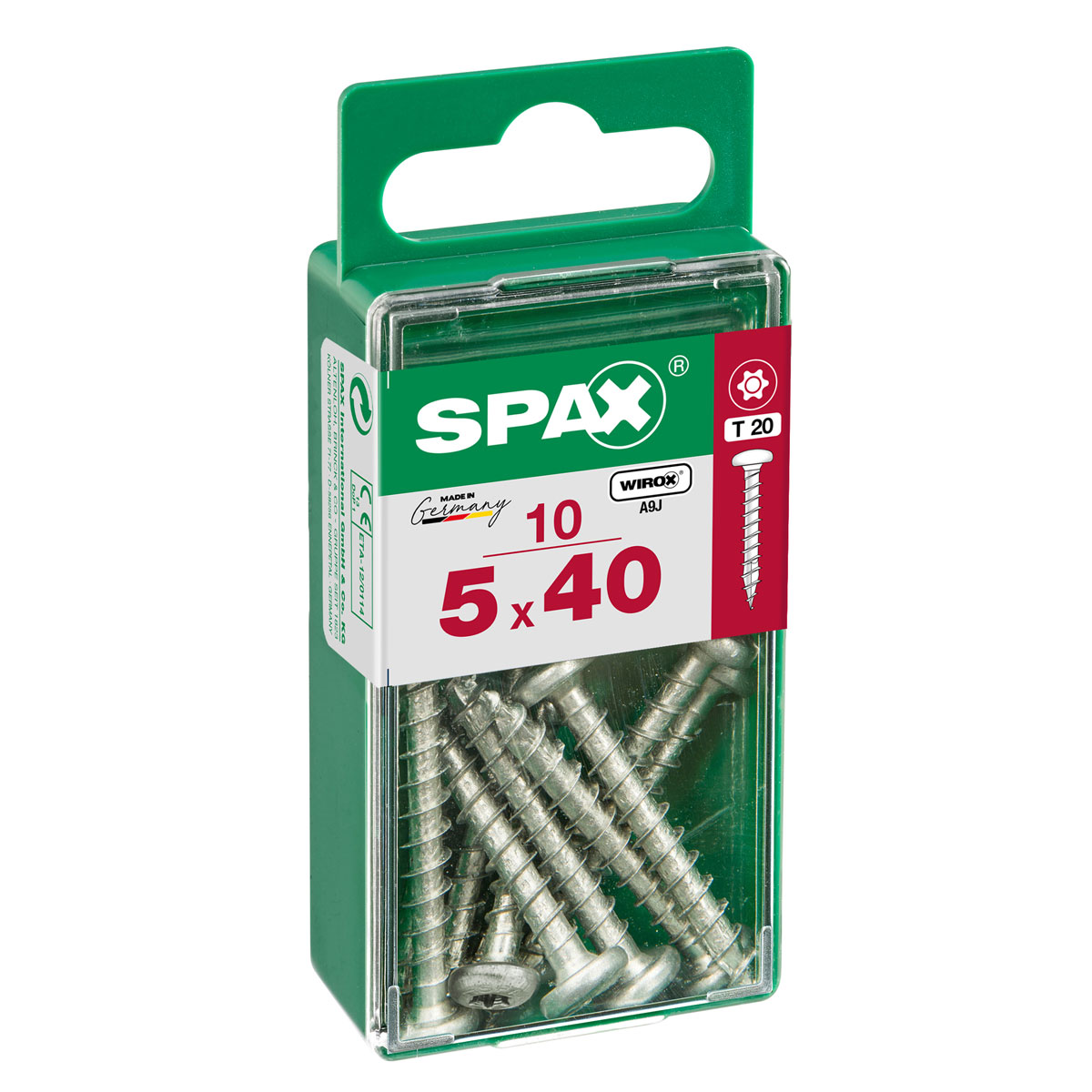 Spax Universalschraube WIROX Rundkopf 5 x 40 mm Torx 10 Stück