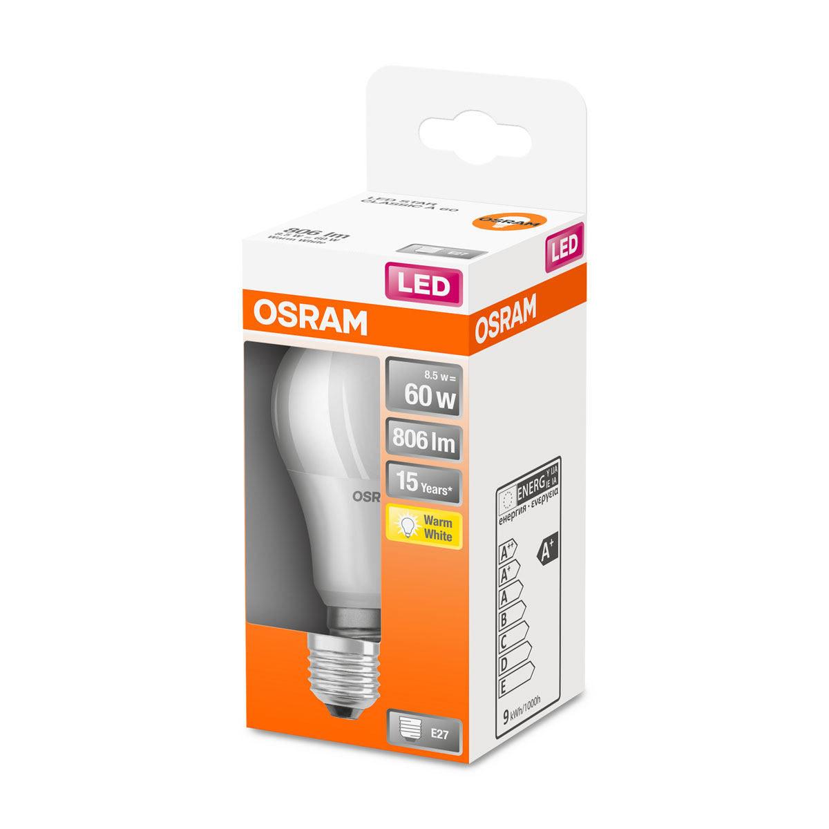 Osram LED-Glühlampe E27 60W matt 11,3 x 6 cm Bild 2