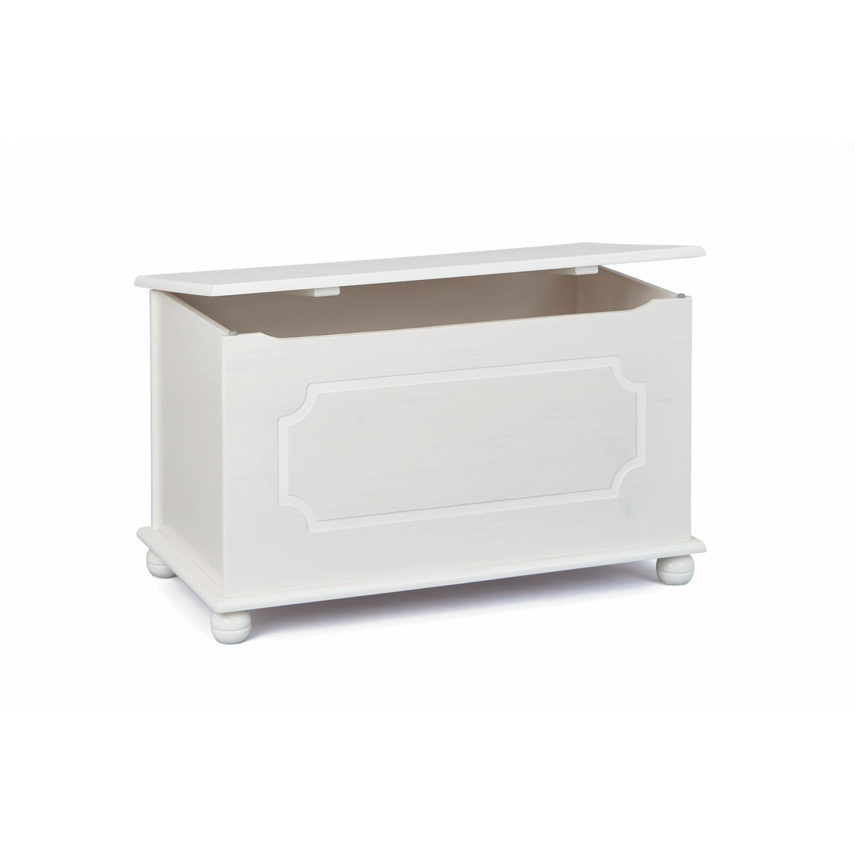 Inter Link Massivholztruhe „Emel“, weiß lackiert, 89x53x47 cm Bild 2