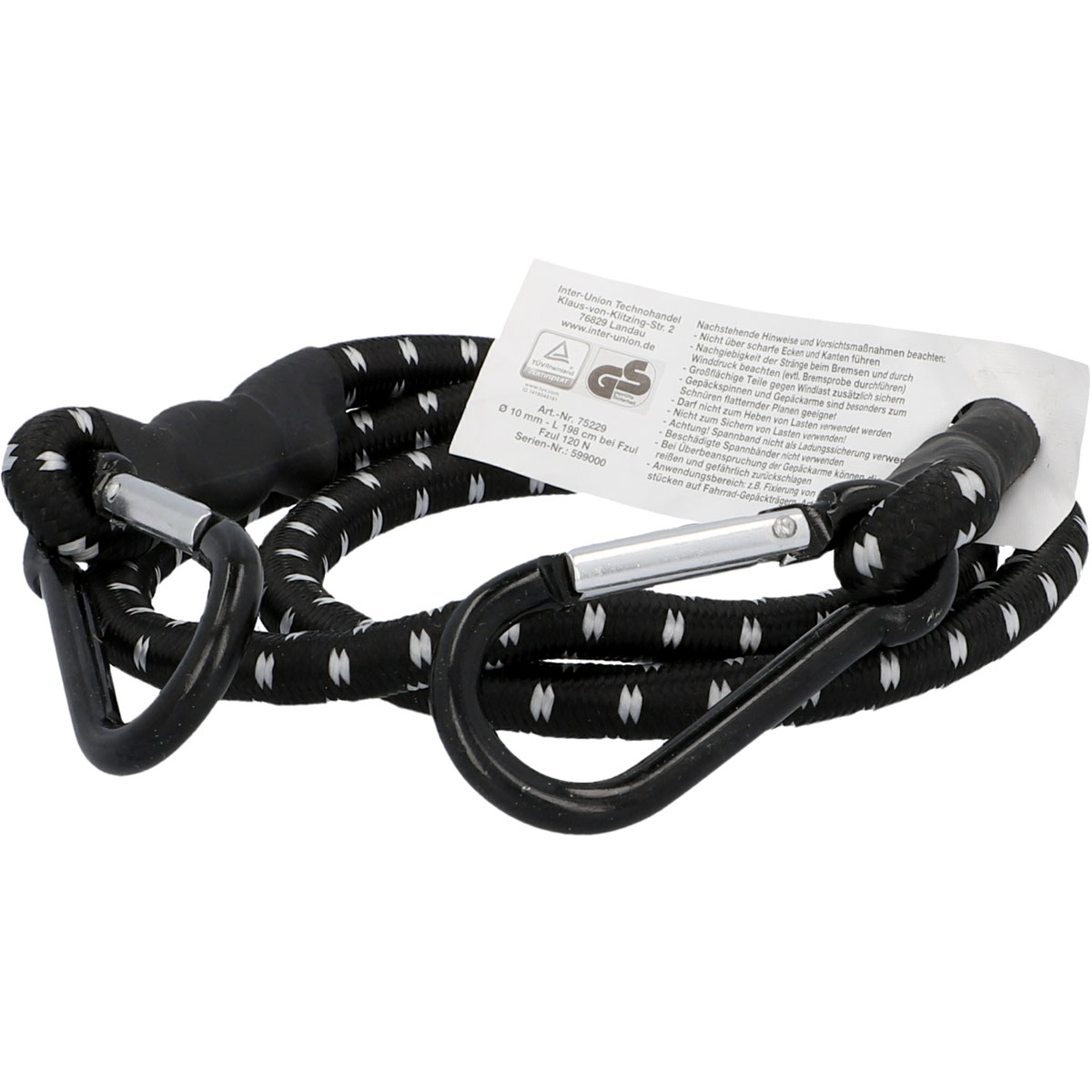 Unitec  Gepäckspanner 100 cm mit Karabiner