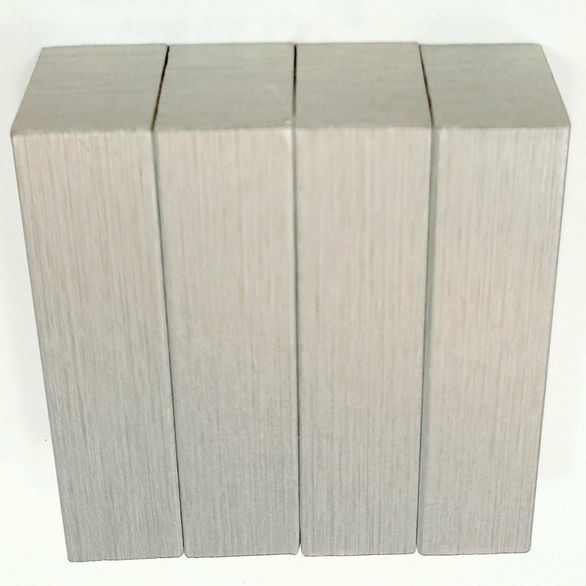 Dekor-Eckhölzer 1,9 x 1,9 x 6 cm 4 Stk Stahl gebürstet