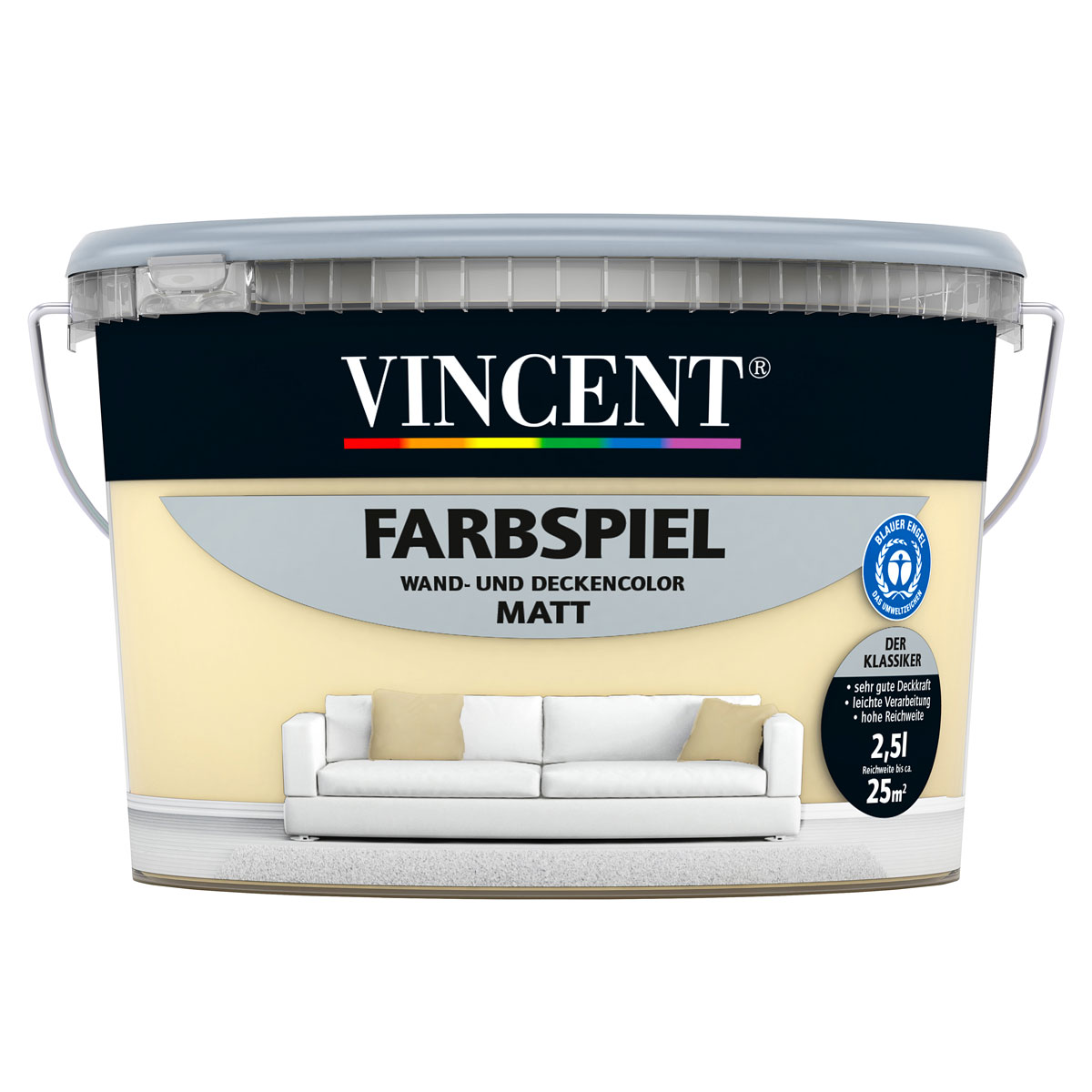 Vincent Farbspiel Sesam matt 2,5 L Vincent Farbspiel Sesam matt 2,5 L