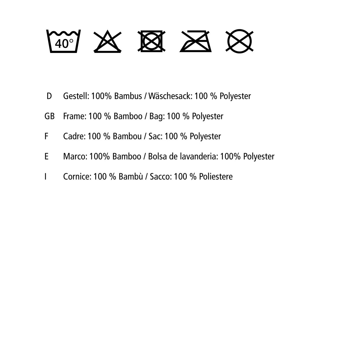Wenko  Wäschesammler Bahari aus Bambus Wäschekorb 79 l Bild 9
