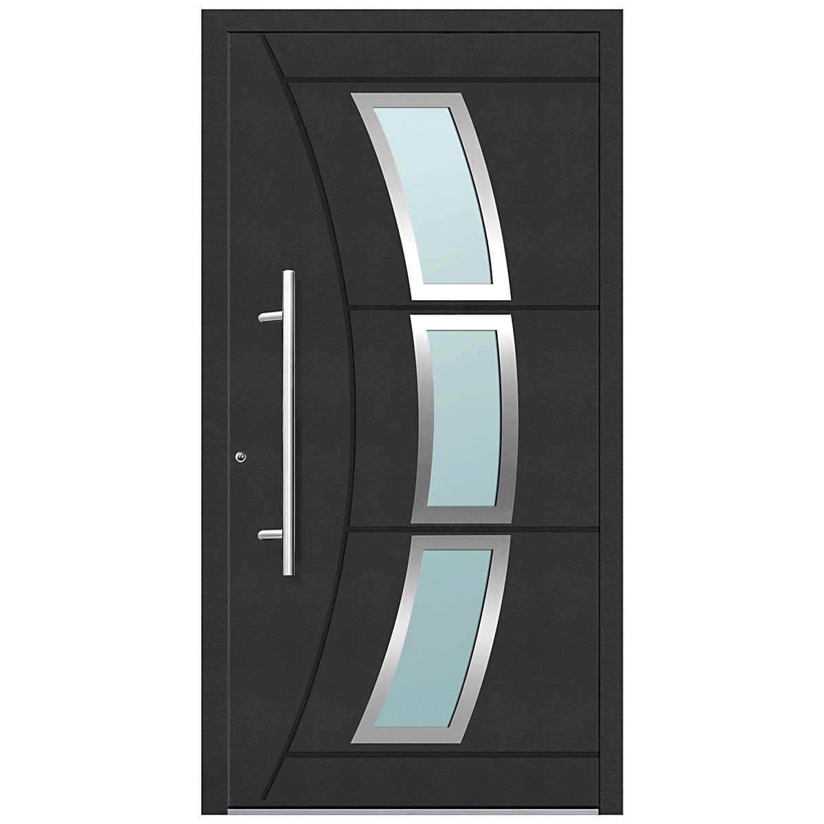 Aluminium-Sicherheitshaustür Venedig anthrazit