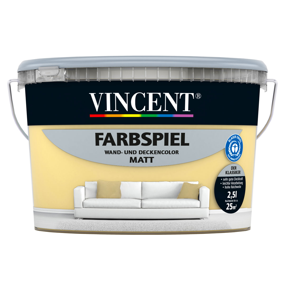 Vincent Farbspiel Mais matt 2,5 L Bild 1
