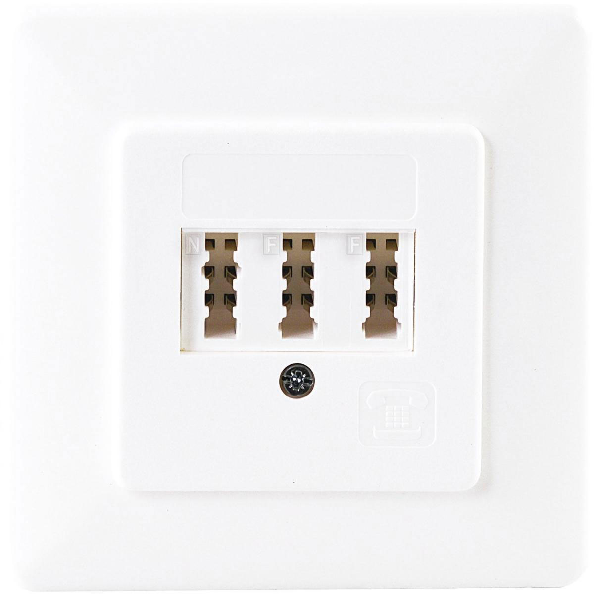Schwaiger Telefon-Anschlussdose NF/F Unterputzmontage weiß