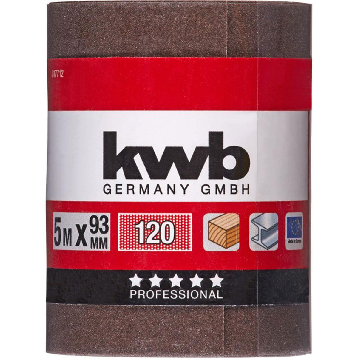 kwb  Schleifmittel-Rollen Holz und Metall 5 m x 93 mm K120 Bild 2