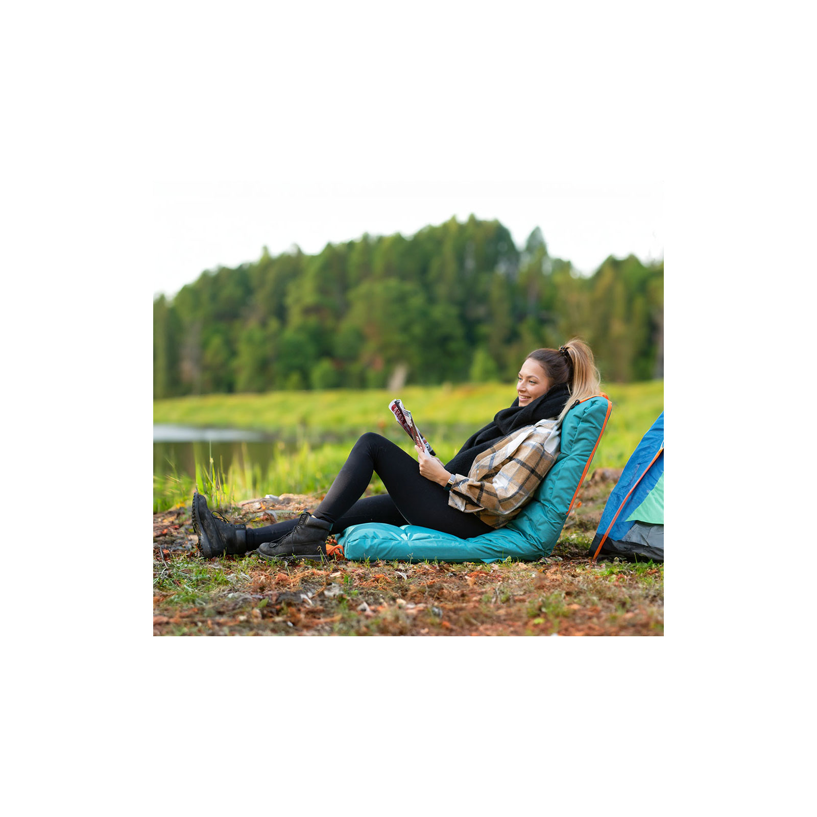 Westmann Sitzsack Big Sur Lounger 128x52x15cm Petrol Bild 2