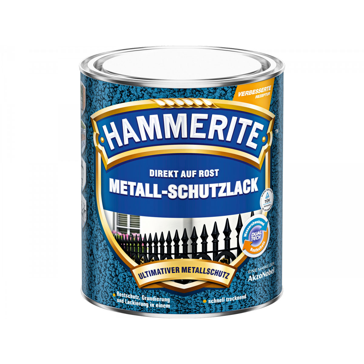 Hammerite Metallschutzlack schwarz glanz 750 ml Bild 1