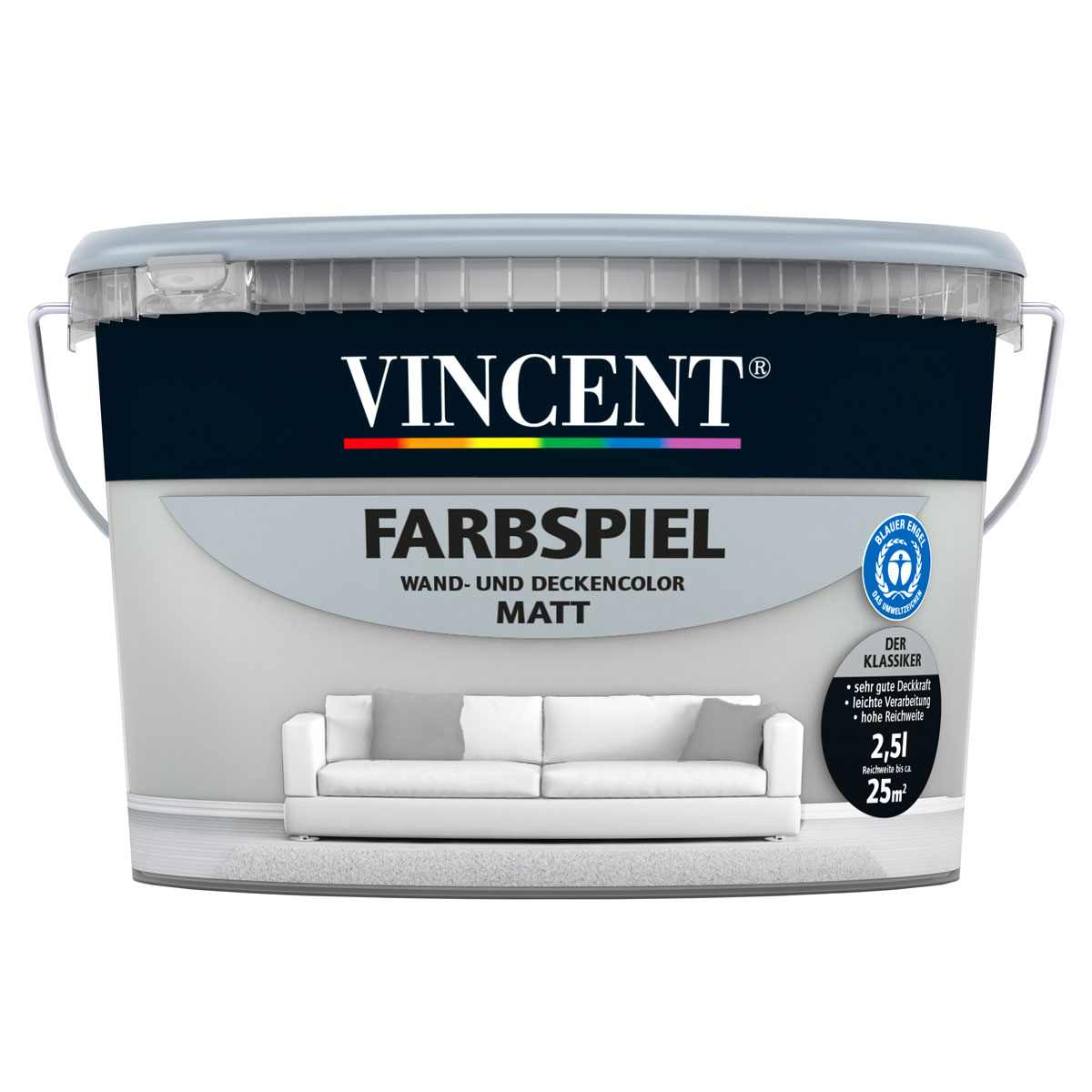 Vincent Farbspiel Stein matt 2,5 L