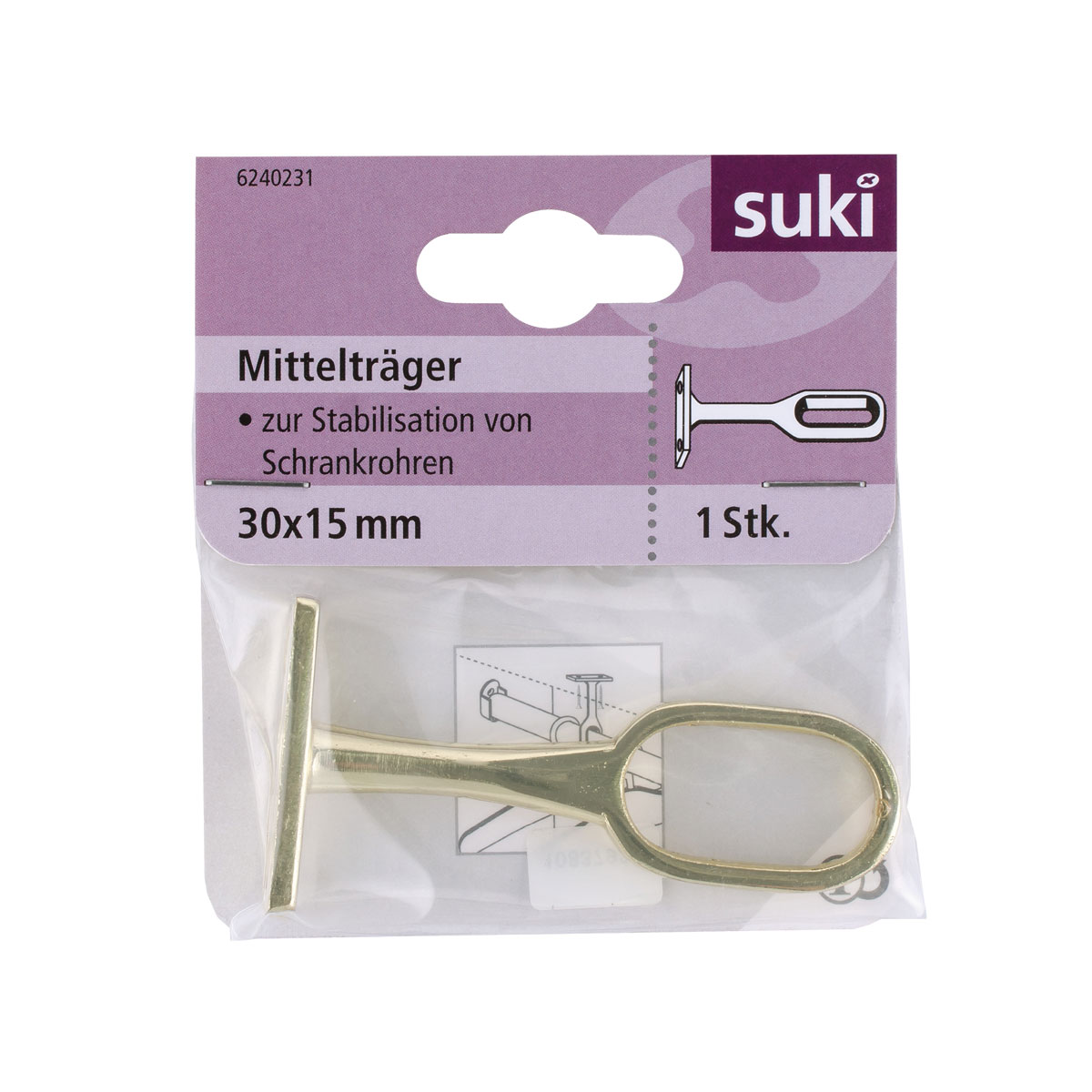Suki Mittelhalter Durchmesser 3 cm oval gold Bild 1