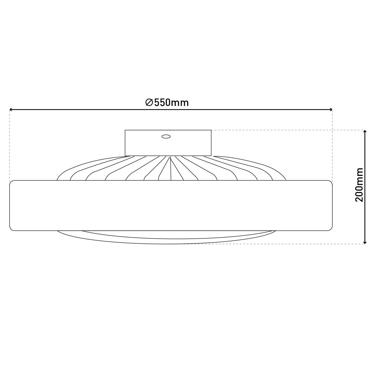 Naeve LED DL Viento Metall/KSklar/transparent LxBxH 55x55x20cm Bild 12