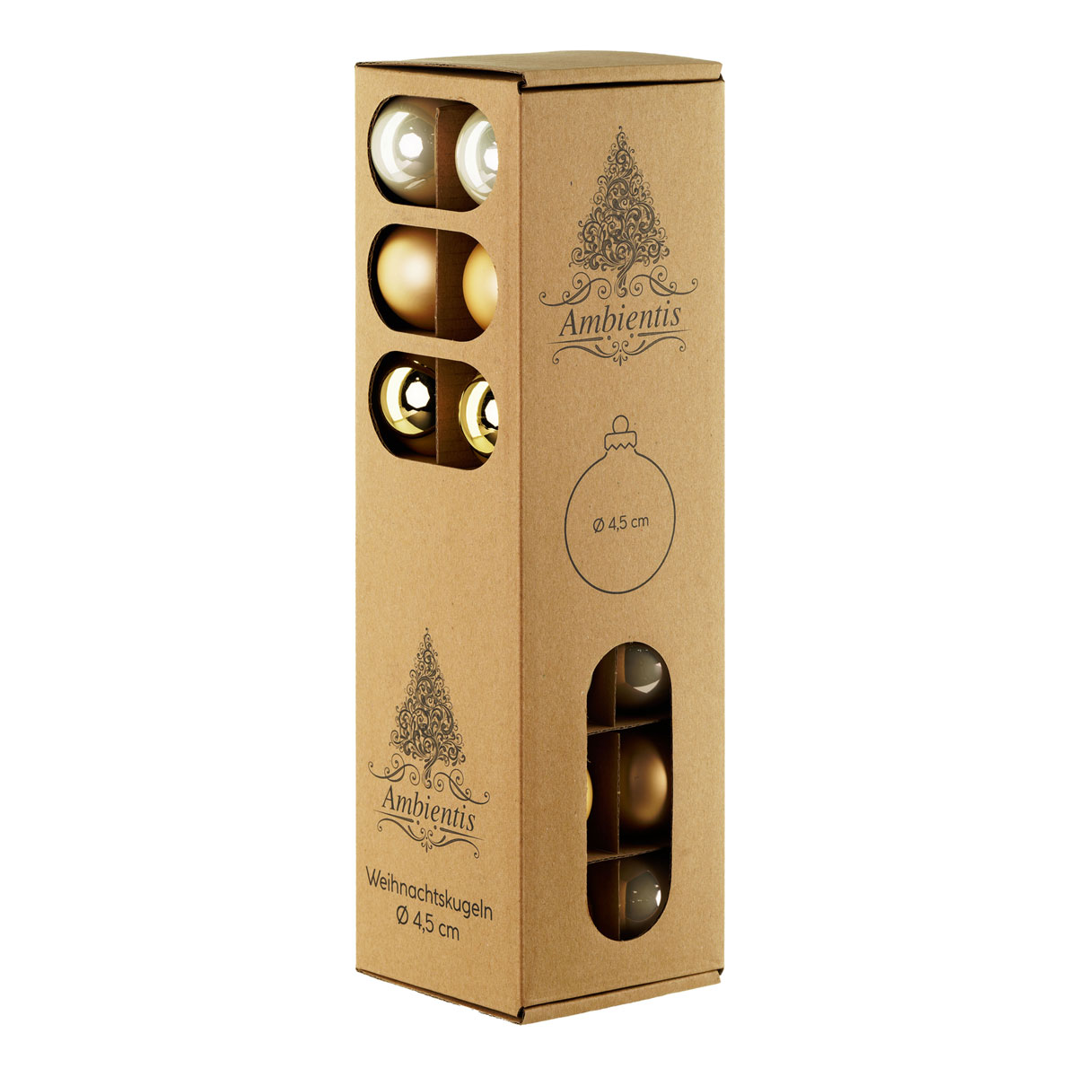 Ambientis Glaskugeln 4,5 cm gold Mix Bild 3