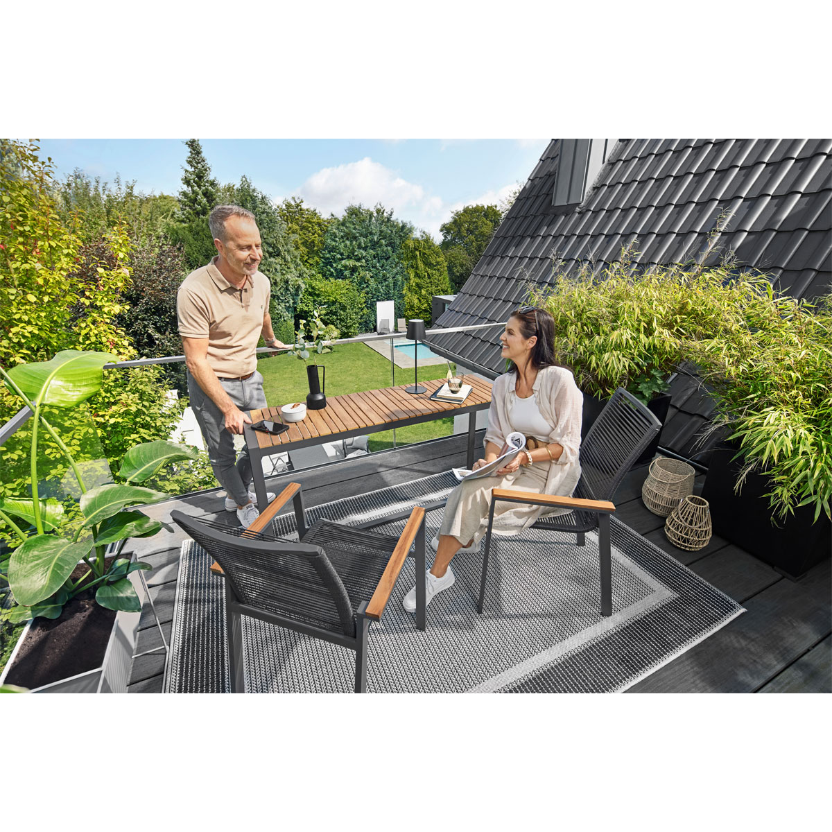 Haveson Balkon-Tisch Dresden BxHxT 138 x 75 x 42 cm Bild 6