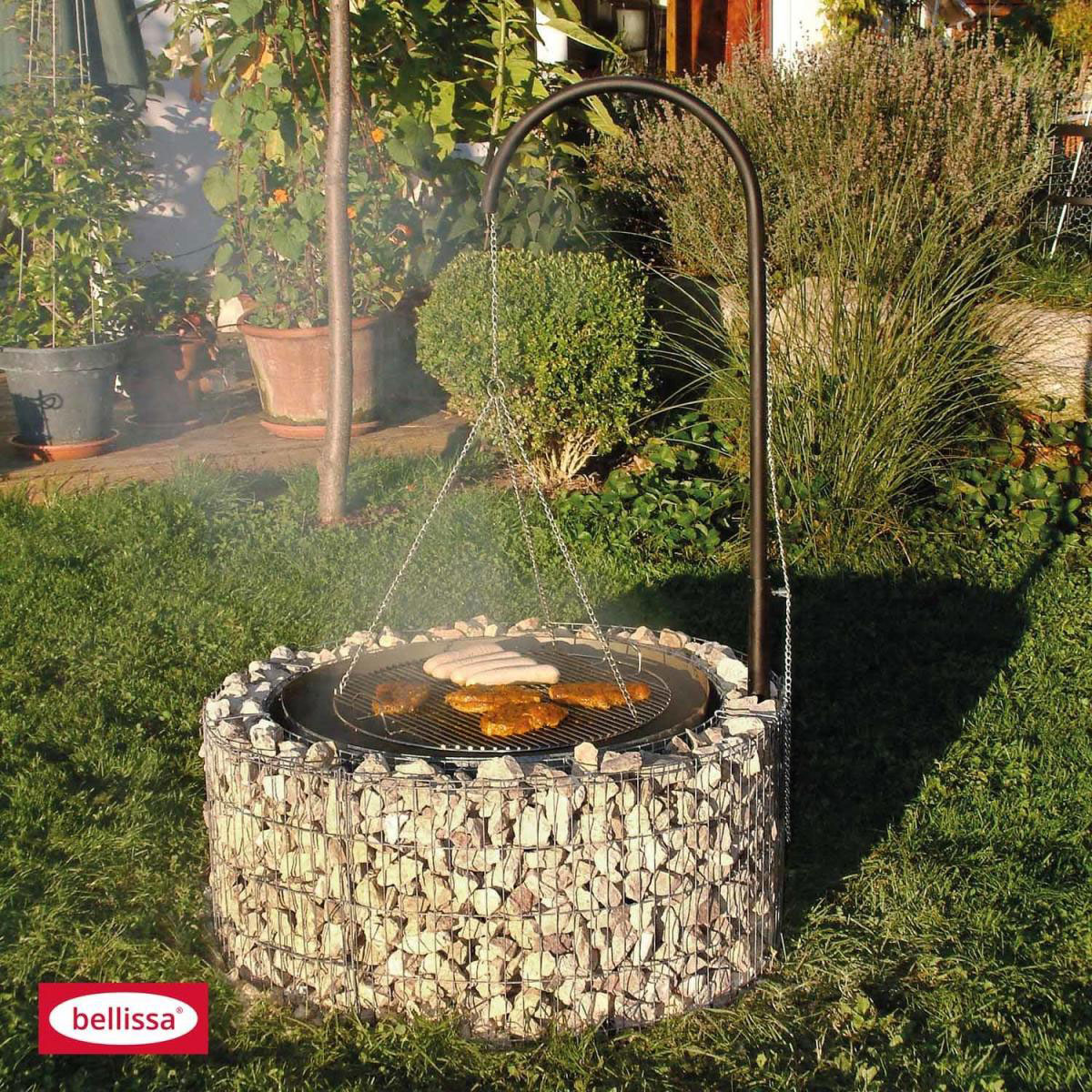 Garten-Feuerstelle mit Grill 92/72 x 40 cm Bild 1