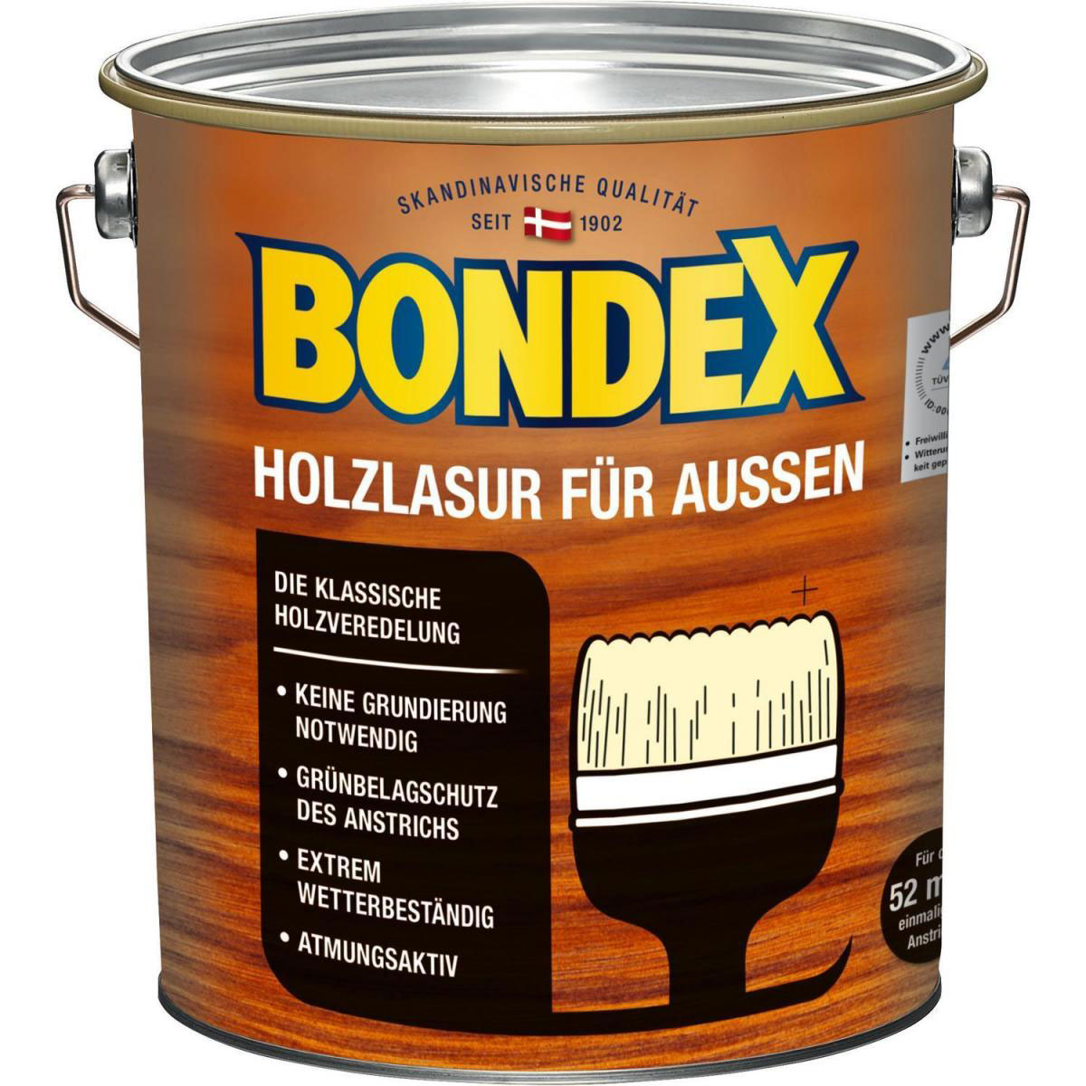Bondex Holzlasur für Außen Hellgrau 4 L Bondex Holzlasur für Außen Hellgrau 4 L