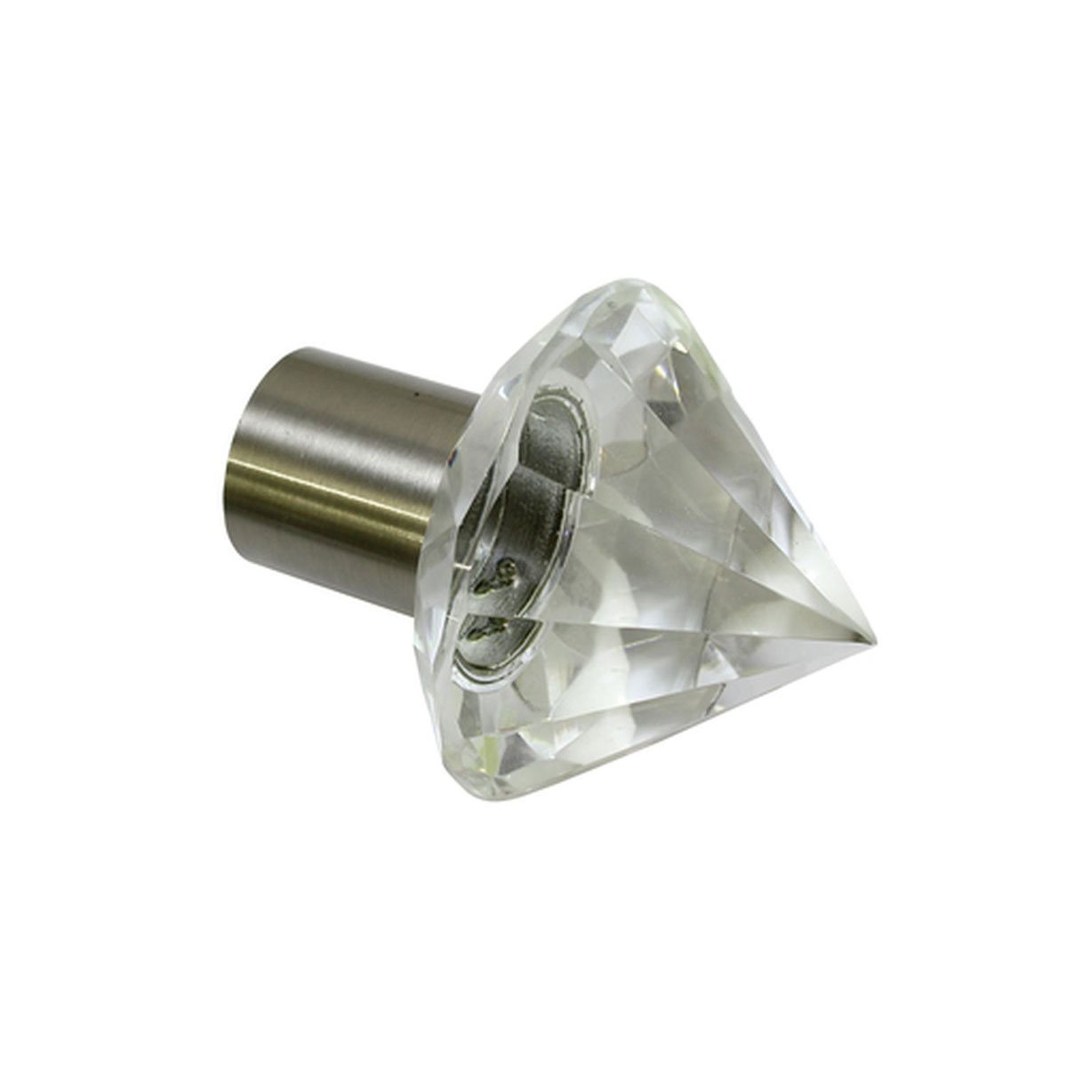 Gardinia Endstück Chicago Edition Facette Spitze für Durchmesser 20 mm Edelstahl-optik