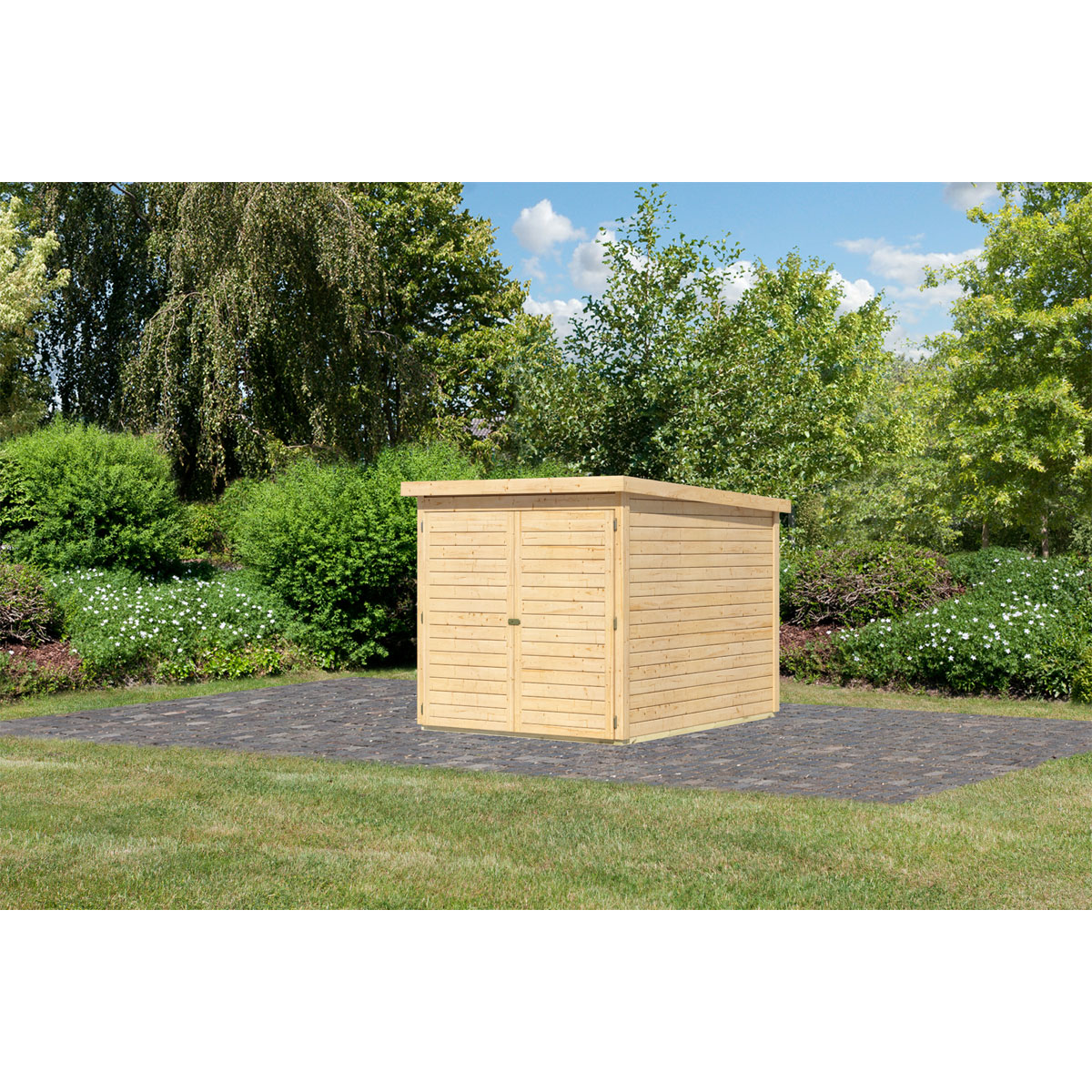 Karibu Fahrradgarage naturbelassen 163 x 217 cm Bild 2