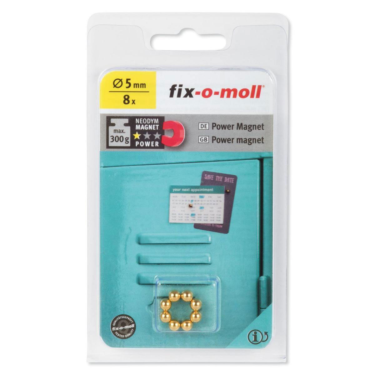 Magnet-Kugel Neodym gold D5 mm 8 St.