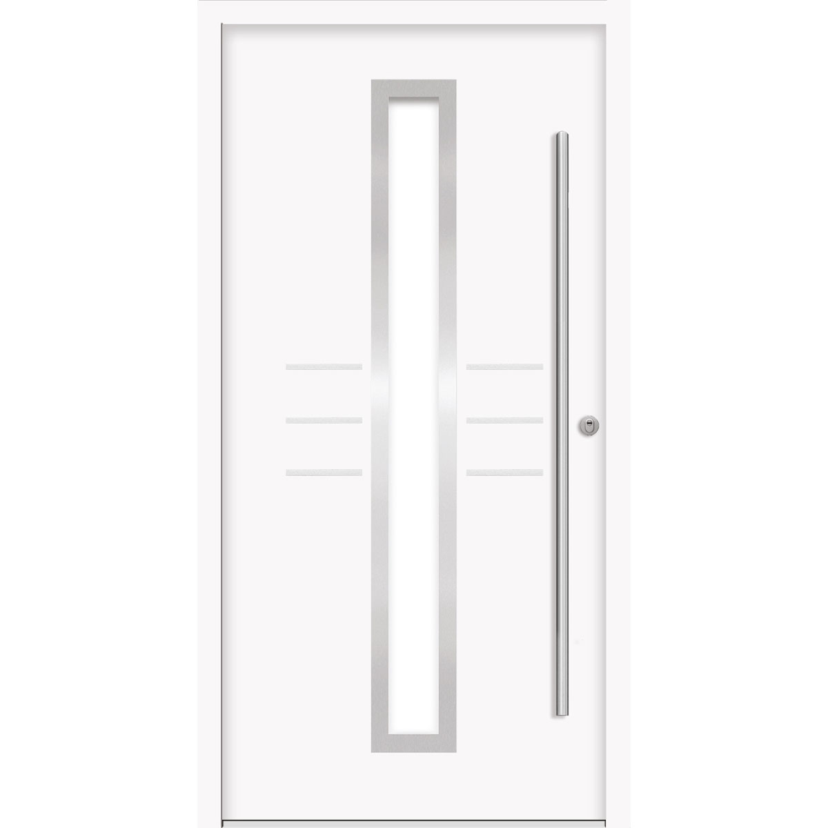 SplenDoor Premium-Haustür Passivedoor Lund RC2 energiesparend einbruchsicher weiss 100 x 200 cm rechts