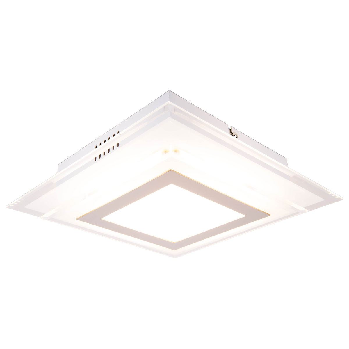 Naeve LED DL Lucca Metall/Glas silberLxBxH: 28x28x7,5cm Bild 5