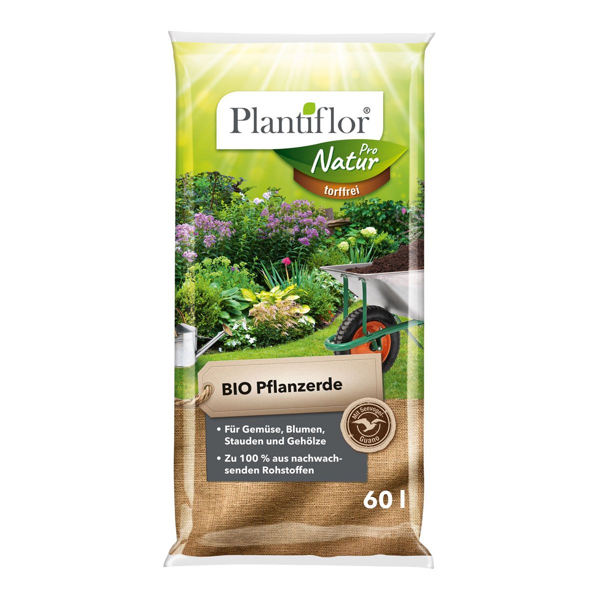 Plantiflor BIO Pflanzerde torffrei 60 L 840215