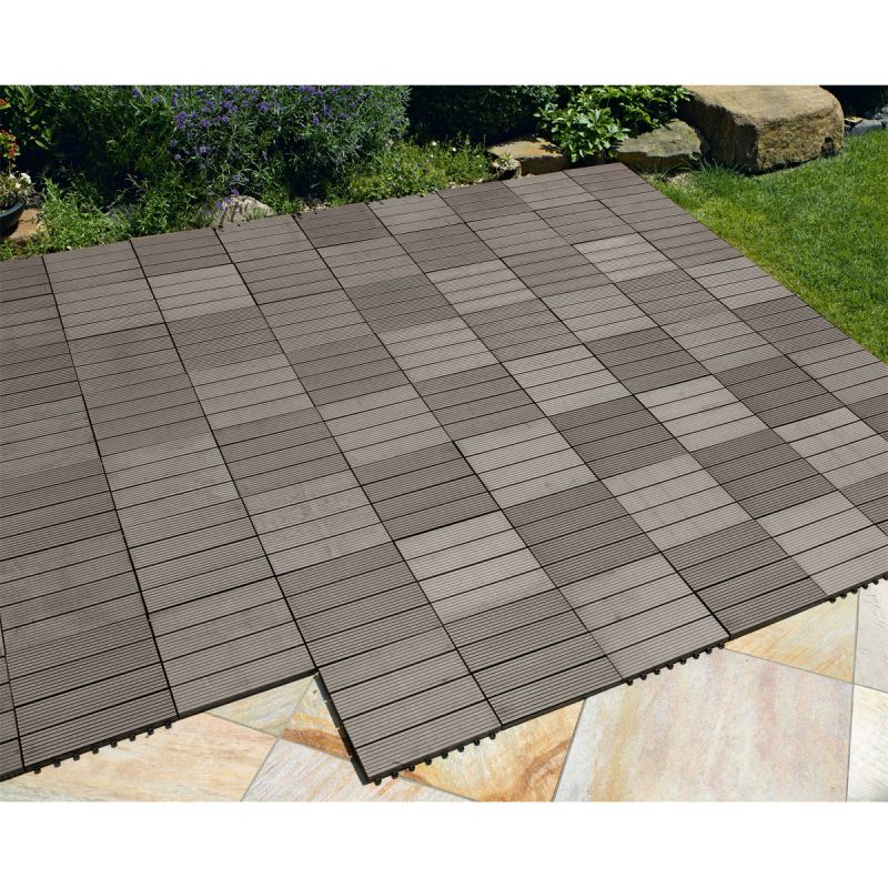 Hartmann WPCKlickfliese anthrazit 30 x 30 cm anthrazit grau 561644